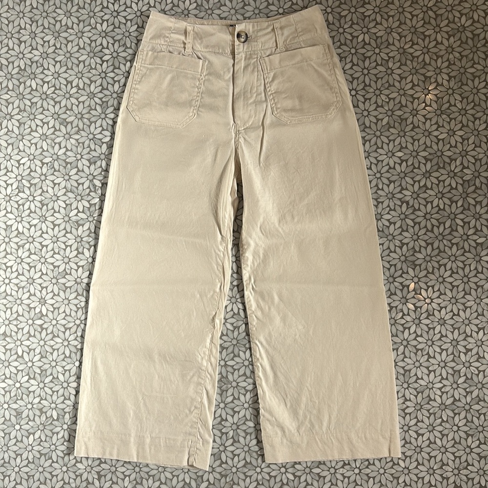 Women's Maeve Anthropologie Colette Pant in Cream, Size 25